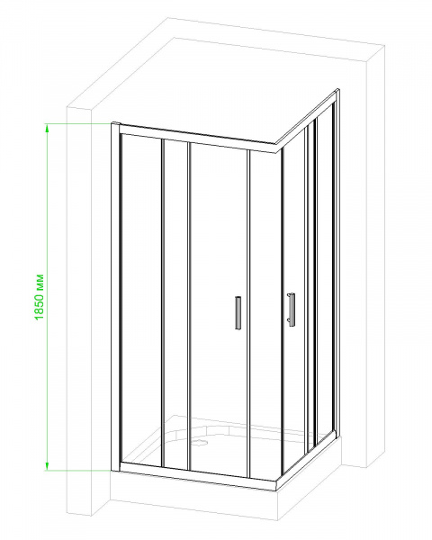 Фото душевое ограждение royal bath hpd rb100hpd-t 100x100 см