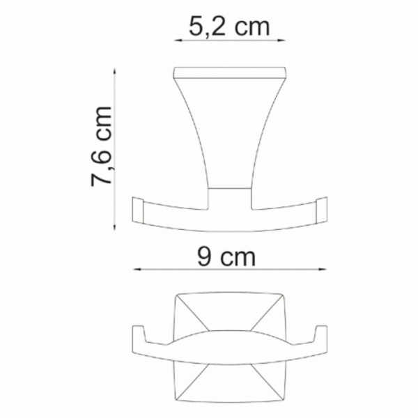Фото крючок двойной wasserkraft wern k-2523d