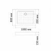 Фото поддон акриловый bandhours rectangular 810-tray 80x100 см