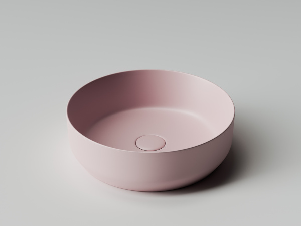 Фото раковина накладная ceramicanova element 39 см, цвет: розовый cn6022mp