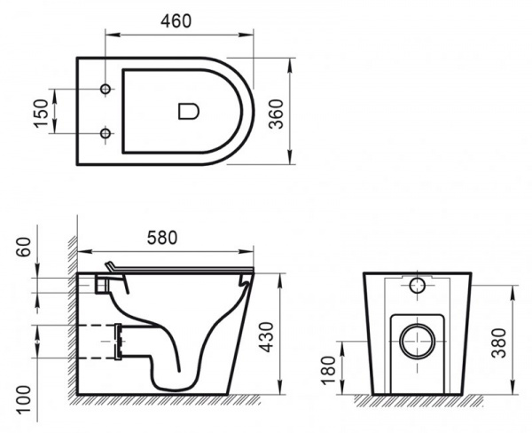 Фото унитаз приставной belbagno flay-r bb1003cbr