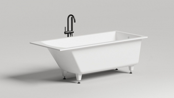 Фото ванна из искусственного камня salini cascata kit 180x80 см 104513g глянцевая