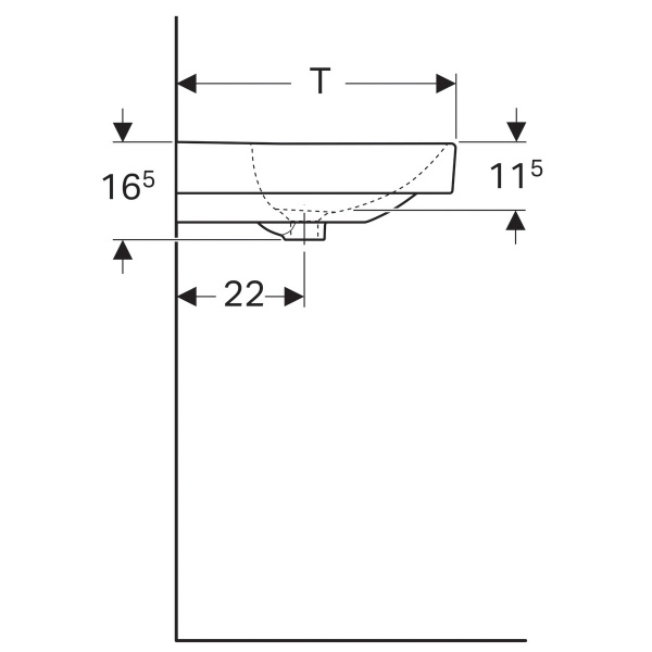 Фото раковина подвесная geberit smyle square 90 см 500.251.01.1