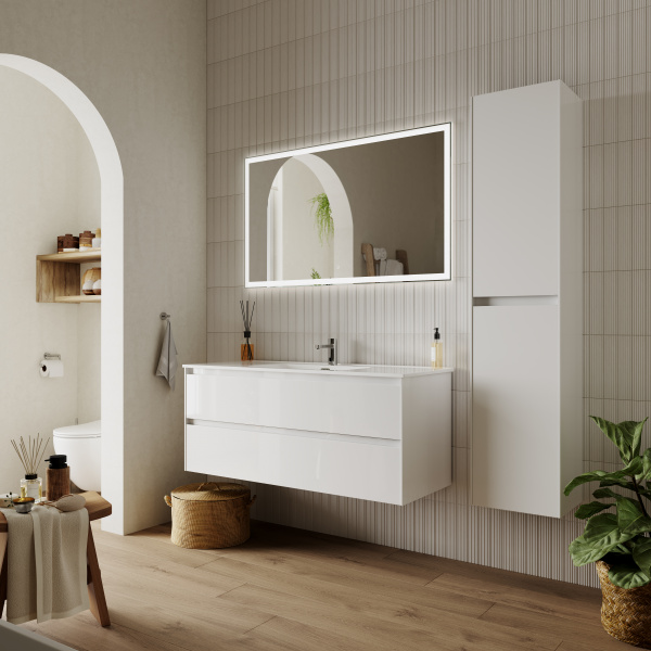 Фото тумба под раковину sancos cento 120 см, цвет: белый глянец cn120-1w