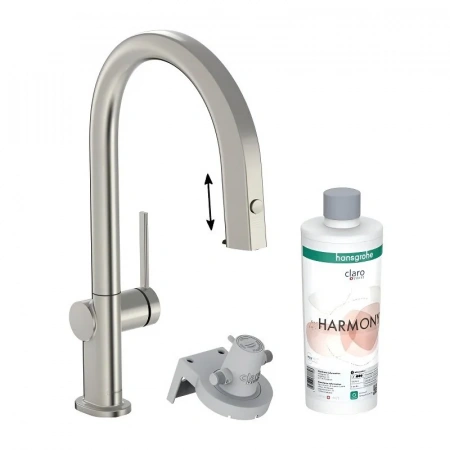 Фото смеситель для кухонной мойки hansgrohe aqittura 76801800