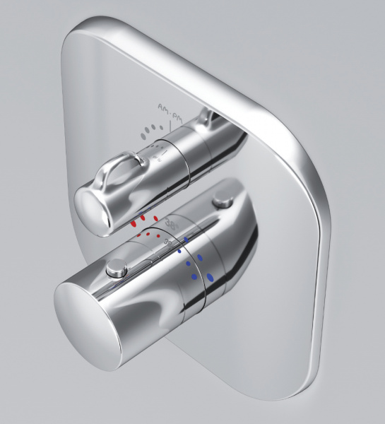 Фото встраиваемый термостатический смеситель для ванны и душа am.pm sensation f3075600