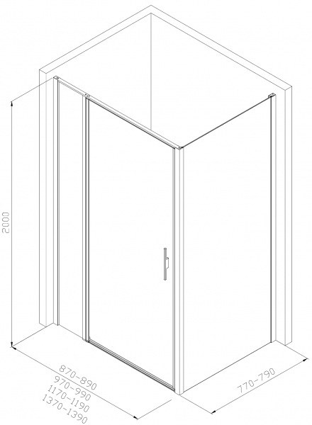 Фото душевое ограждение allen brau priority 120x80 3.31033.bba + 3.31042.bba