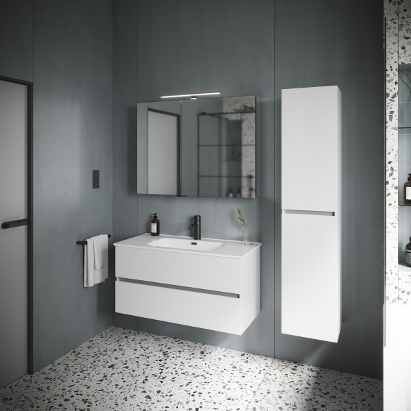 Фото тумба под раковину sancos urban 100 см, цвет: белый ur100w