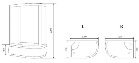 Фото душевая кабина timo standart t-5520 l 120x85 см