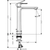 Фото смеситель для раковины hansgrohe rebris e 72591670