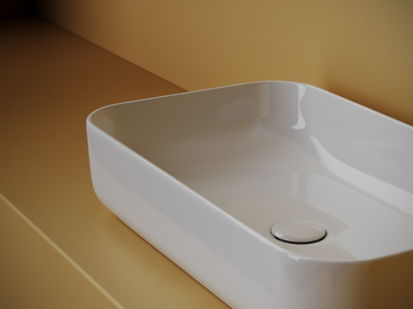 Фото раковина накладная ceramicanova element 60.5 см, цвет: белый cn5044