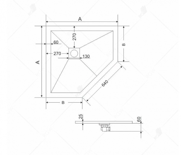 Фото поддон rgw st/t-w 90x90 см 16155099-01