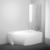 Шторка Ravak Rosa CVSK1 160/170 7QLS0C00Y1 блестящая+транспарент