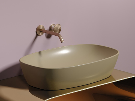 Фото раковина накладная ceramicanova element 60 см, цвет: капучино cn6049mc