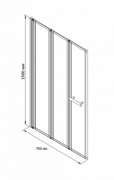 Фото шторка bandhours inox 100 см
