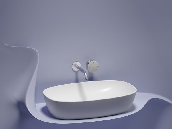 Фото раковина накладная ceramicanova element 60 см, цвет: белый cn6049mw