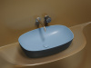 Фото раковина накладная ceramicanova element 60 см, цвет: голубой cn6049ml