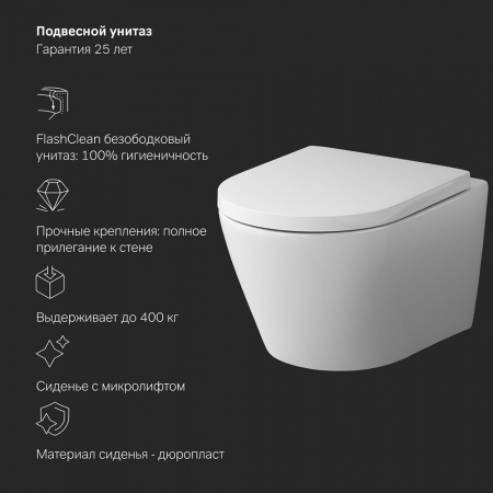 Фото унитаз с инсталляцией am.pm sense is100101.741701