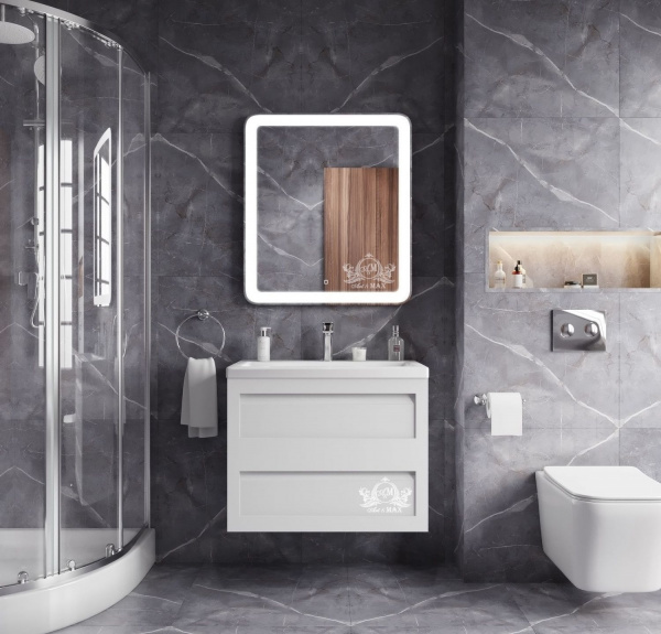 Фото тумба под раковину art&max platino 58 см am-platino-580-2c-so-bm