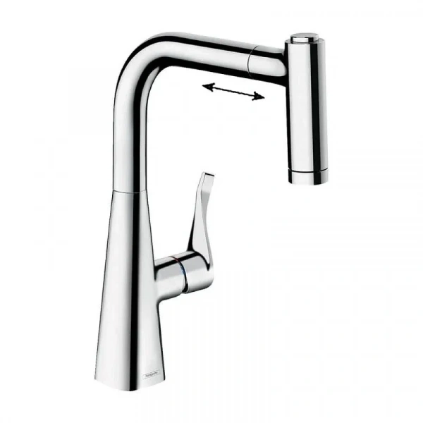 Фото смеситель для кухонной мойки hansgrohe metris 73823000