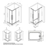 Фото душевое ограждение am.pm func 100x80 см w84g-403-12080-bт