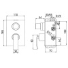 Фото встраиваемый смеситель для ванны jacuzzi rubinetteria ray iocr691wbu3japi