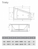 Фото акриловая ванна vayer trinity 170x130 см r
