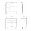 Фото тумба с раковиной comforty никосия 80 см 00-00011162