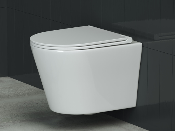 Фото унитаз подвесной, безободковый ceramicanova forma cn3011