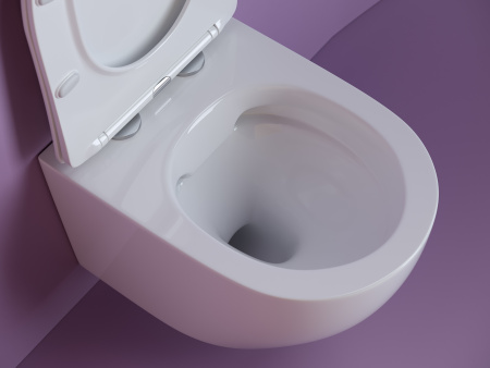Фото унитаз подвесной, безободковый ceramicanova uno cn11001