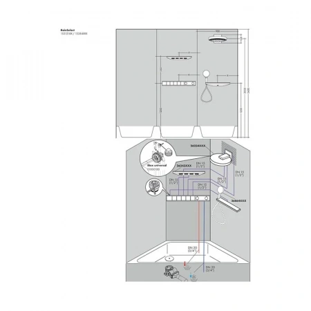 Фото термостатический смеситель для душа hansgrohe rainselect 15384340
