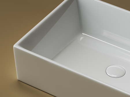Фото раковина накладная ceramicanova element 59 см, цвет: белый cn5013