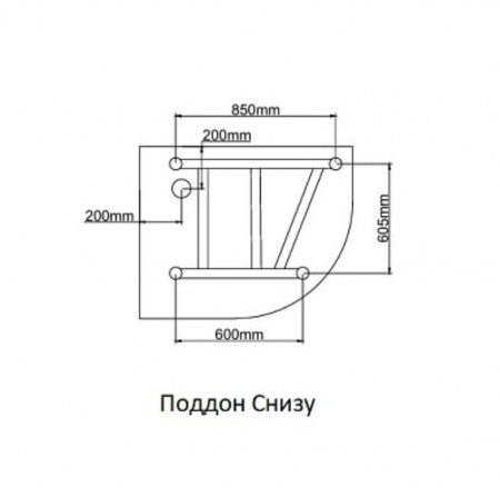 Фото душевое ограждение bandhours tulip new 810 l 180731221