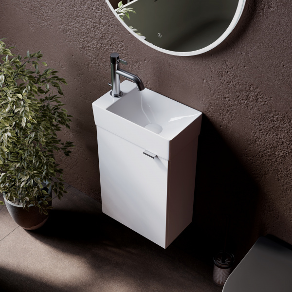 Фото тумба под раковину sancos mini 35 см, цвет: белый mn35wl