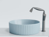 Фото раковина накладная ceramicanova element 36 см, цвет: голубой cn6057ml