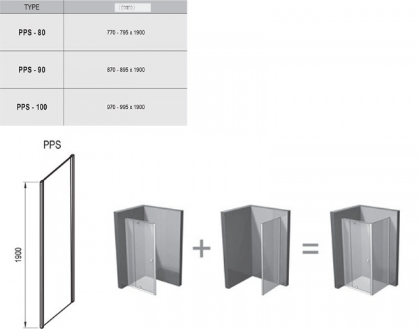 Фото душевая стенка ravak pivot pps-100 100 см 90ga0c00z1