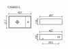 Фото раковина подвесная ceramicanova element 41.7 см, цвет: белый cn6051l
