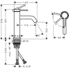 Фото смеситель для раковины hansgrohe tecturis s 73312700