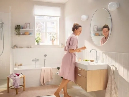 Фото смеситель для ванны hansgrohe rebris s 72443000