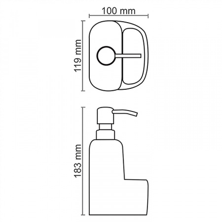 Фото дозатор с емкостью для губки wasserkraft k-8499
