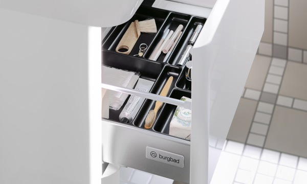 Фото тумба с раковиной burgbad iveo 100 см цвет: белый глянец