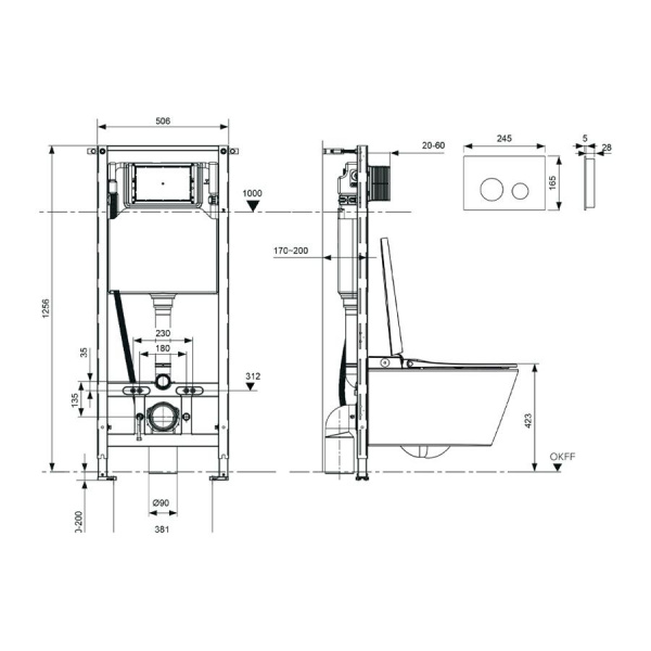 Фото унитаз с инсталяцией tece spring s955797