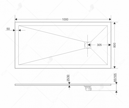 Фото поддон rgw st-g 80x100 см 16152810-02