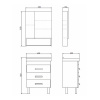 Фото тумба с раковиной comforty никосия 60 см 00-00008852