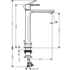 Фото смеситель для раковины hansgrohe rebris s 72590000