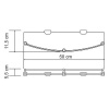 Фото полка стеклянная wasserkraft kammel k-8344