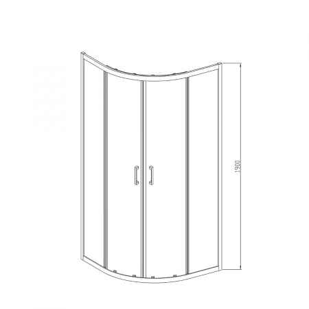Фото душевое ограждение vincea alpha 90x90 см  vsq-3al900clb