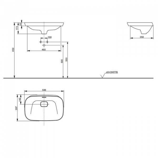 Фото раковина toto neorest 60 см lw3716hy#xw