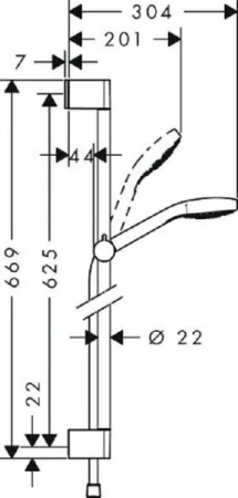 Фото душевая стойка hansgrohe raindance select e 13184000/27385400/26564400
