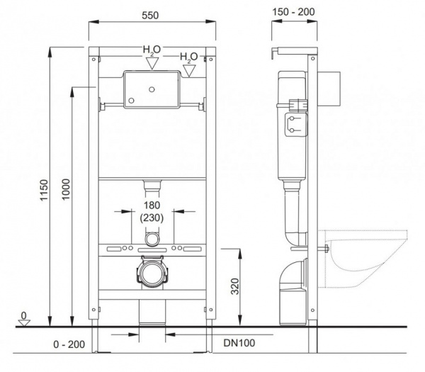 Фото унитаз с инсталяцией pestan fluenta set40006661ow